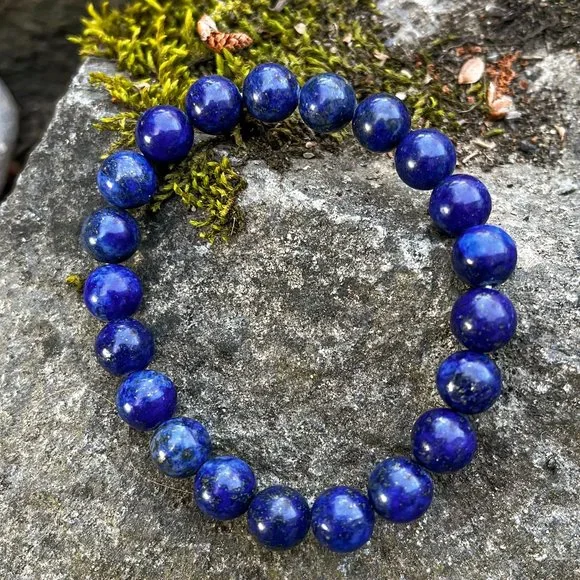 Lapis Crystal Gemstone Bracelet Handmade - Picture 4 of 4